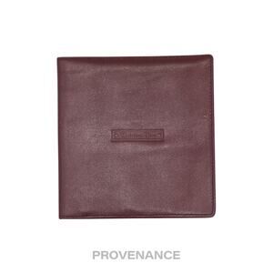 🔴 Christian Dior Bifold Wallet - Burgundy Calfskin Leather
